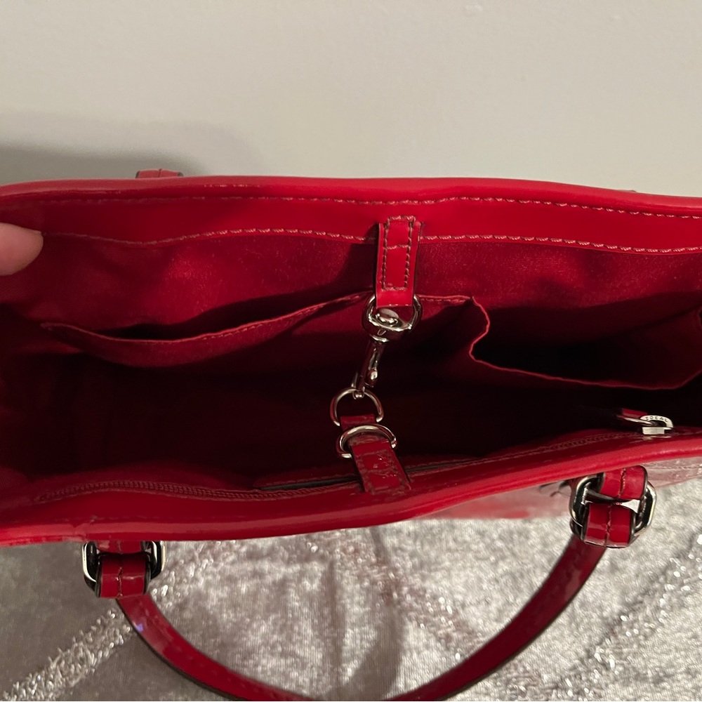 Coach Glossy Red Tote Bag - Picture 3 of 7